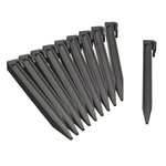 Nature Ancres pour bordure de jardin - Polypropylène - Gris x10