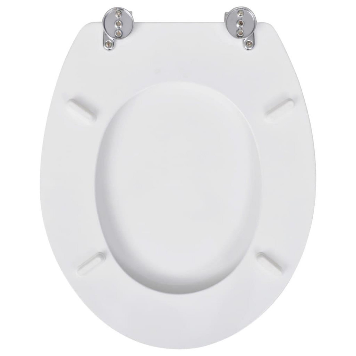 VIDAXL Siege de toilette avec Couvercle MDF Design simple Blanc