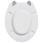 Voir la diapositive 5 : VIDAXL Siege de toilette avec Couvercle MDF Design simple Blanc