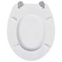 Voir la diapositive 5 : VIDAXL Siege de toilette avec Couvercle MDF Design simple Blanc
