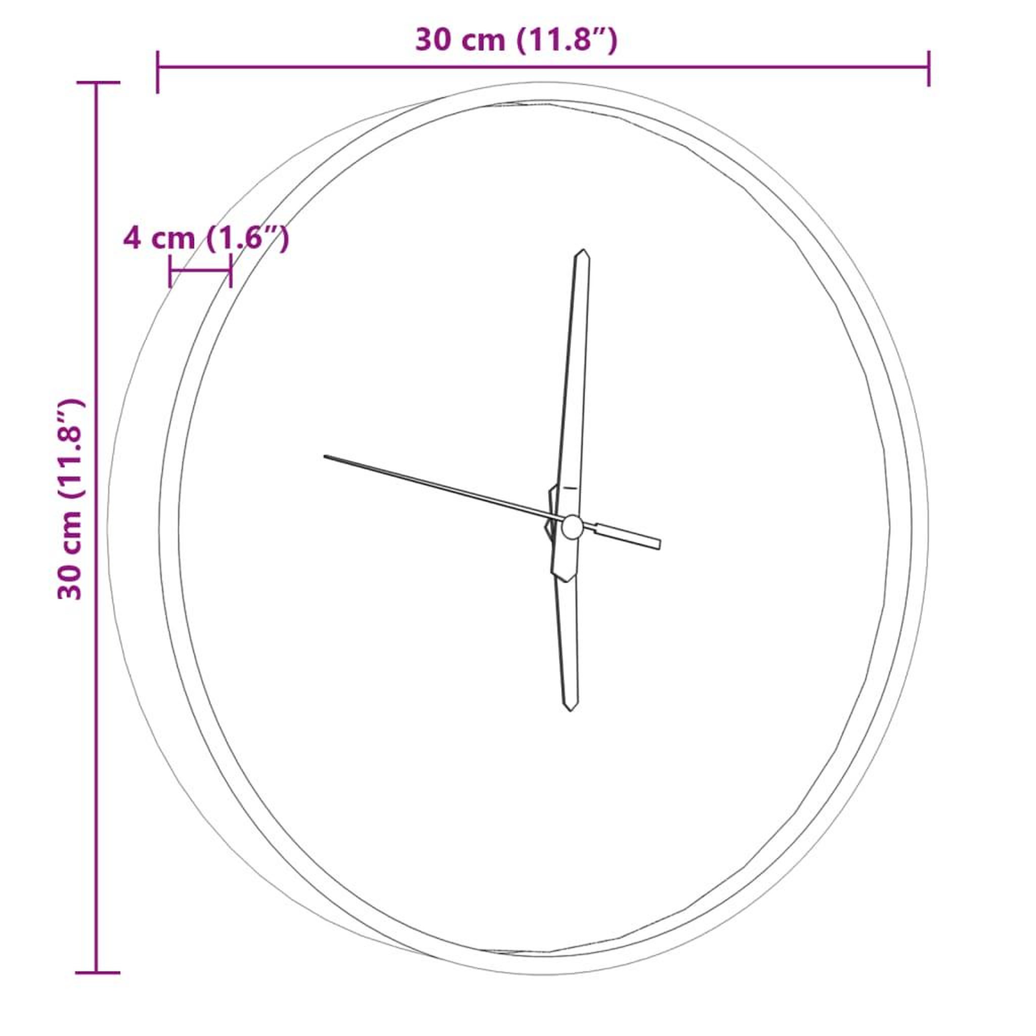Voir la diapositive 6 : VIDAXL Horloge murale et echelles et aiguilles lumineuses bleu Ø30 cm