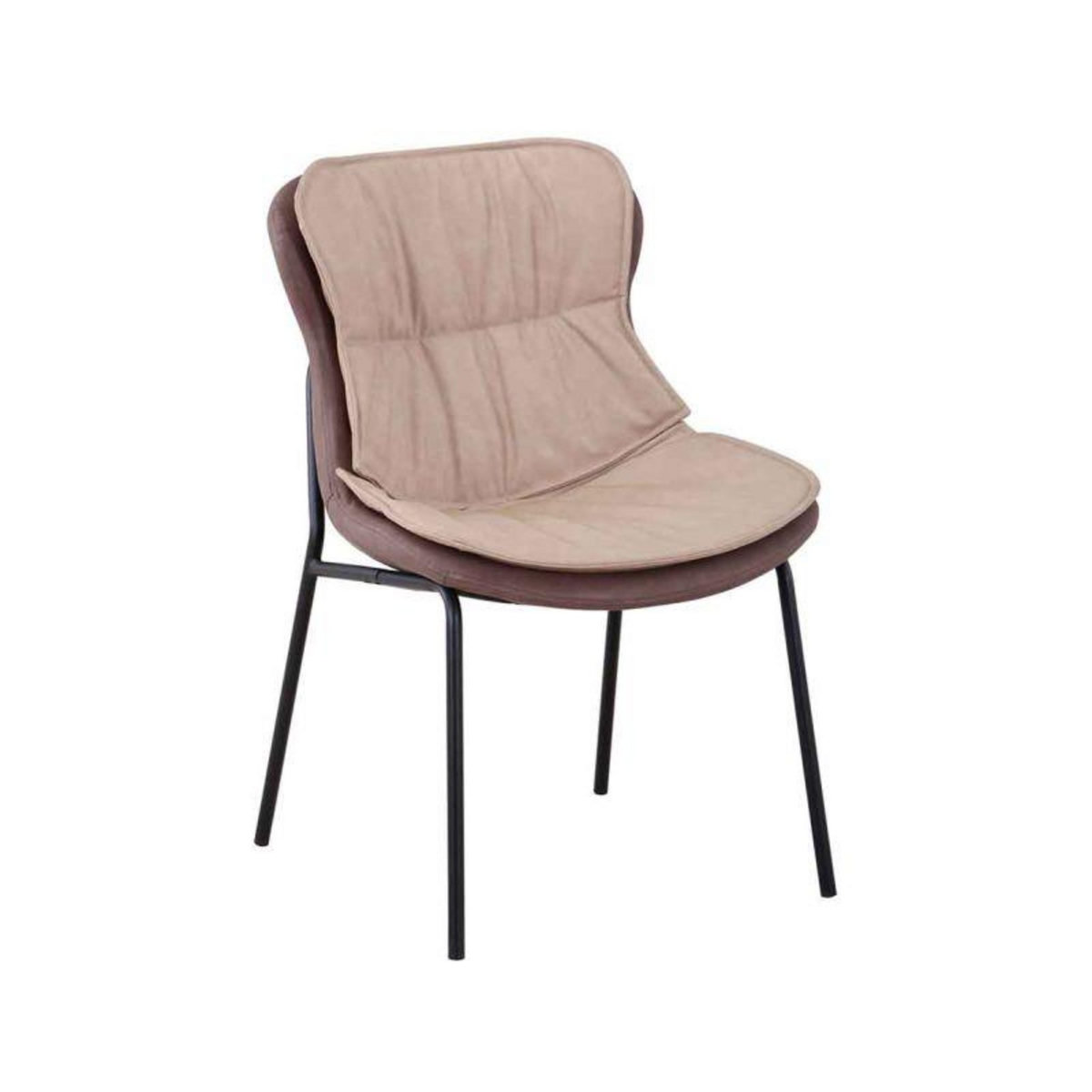 Paris Prix Chaise Design  Brady  84cm Beige & Marron