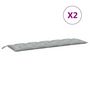 Voir la diapositive 4 : VIDAXL Coussins de banc de jardin lot de 2 gris clair melange tissu