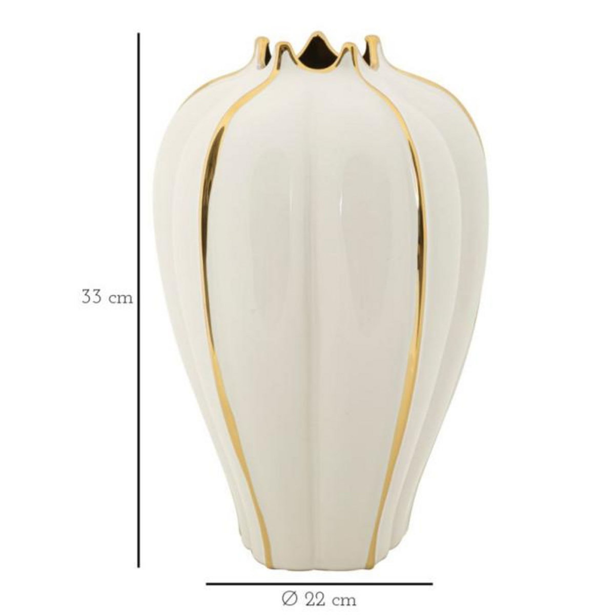 Paris Prix Vase Design en Céramique  Potter  40cm Blanc