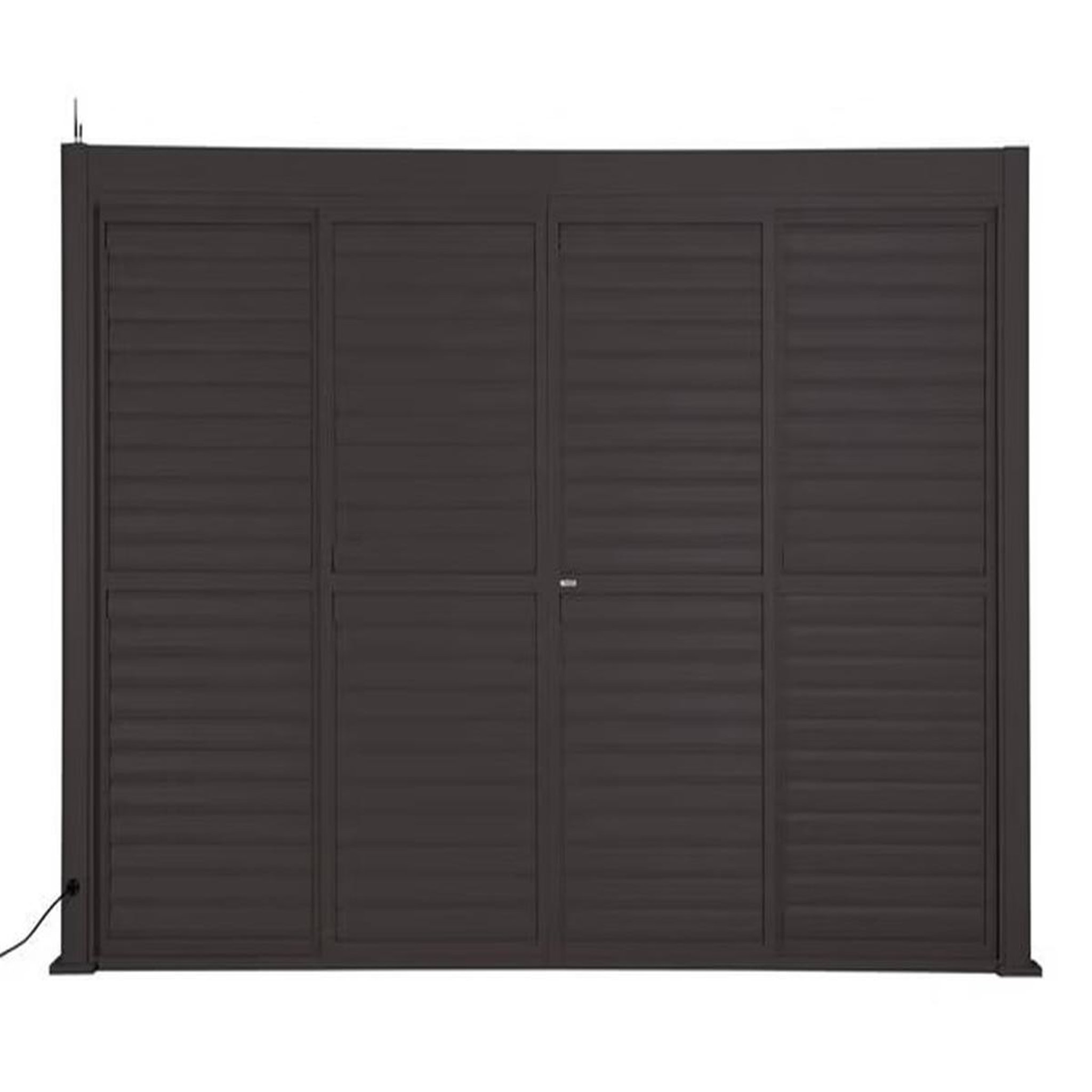 Voir la diapositive 2 : HESPERIDE Persiennes coulissantes pour pergola evora côté 4 m graphite - hespéride
