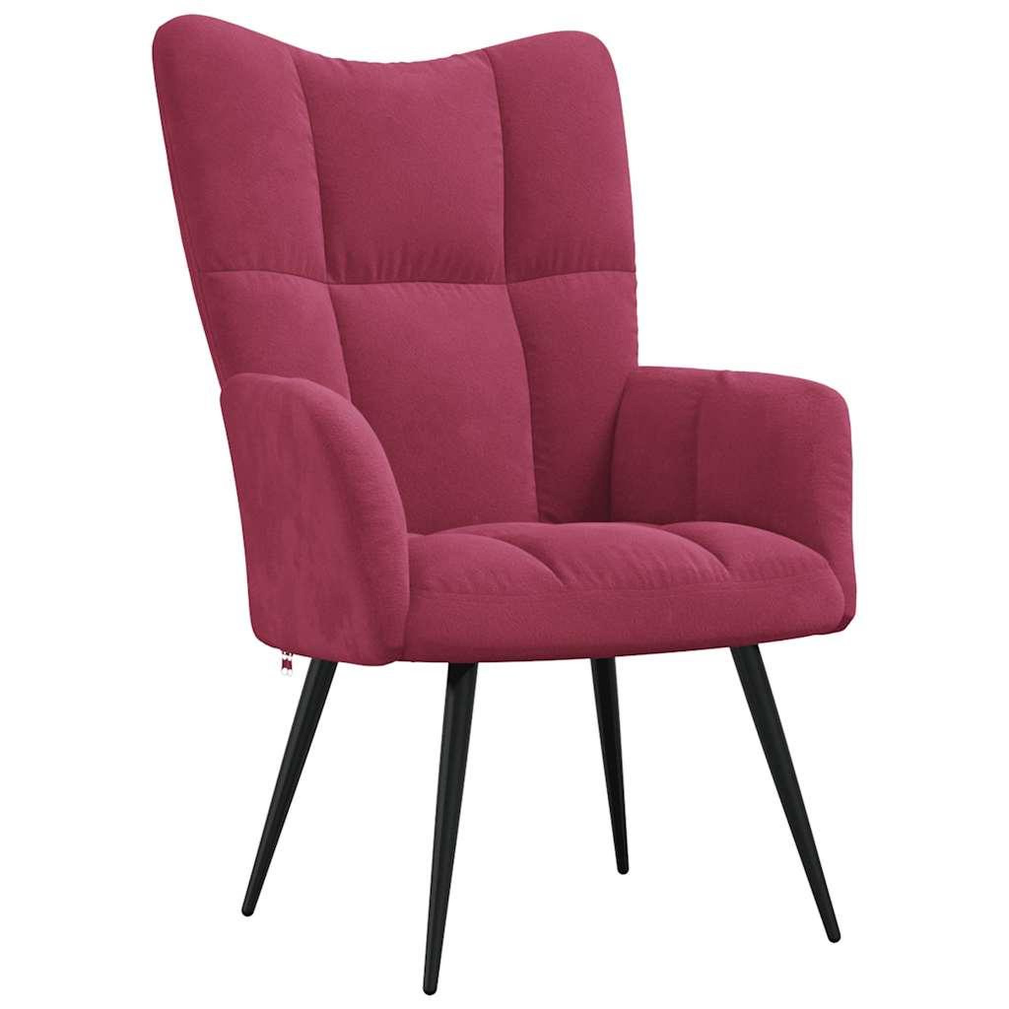 Voir la diapositive 2 : VIDAXL Chaise de relaxation Rouge bordeaux Velours