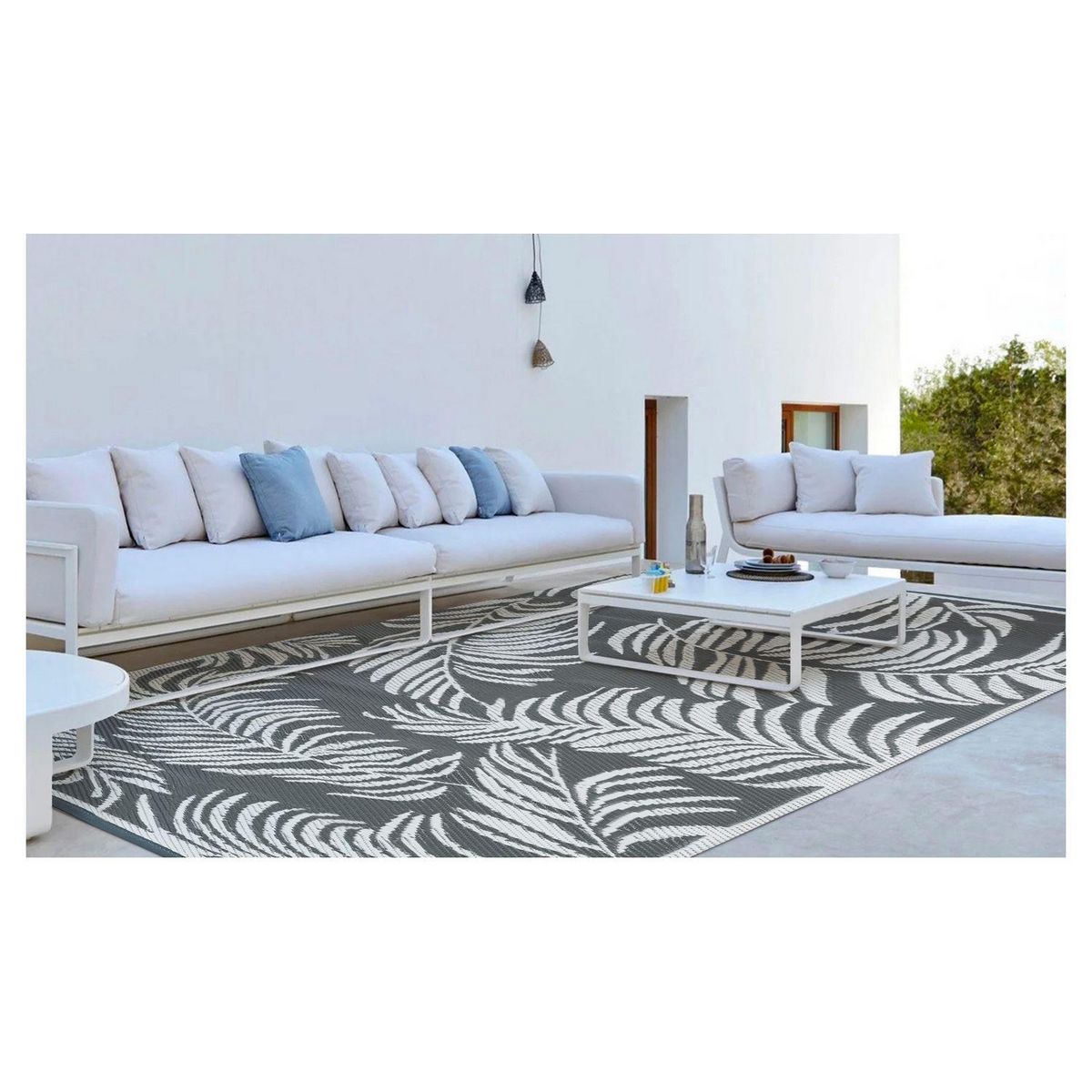 Inkazen Tapis extérieur - 270x370cm - Gris - HAWAIs