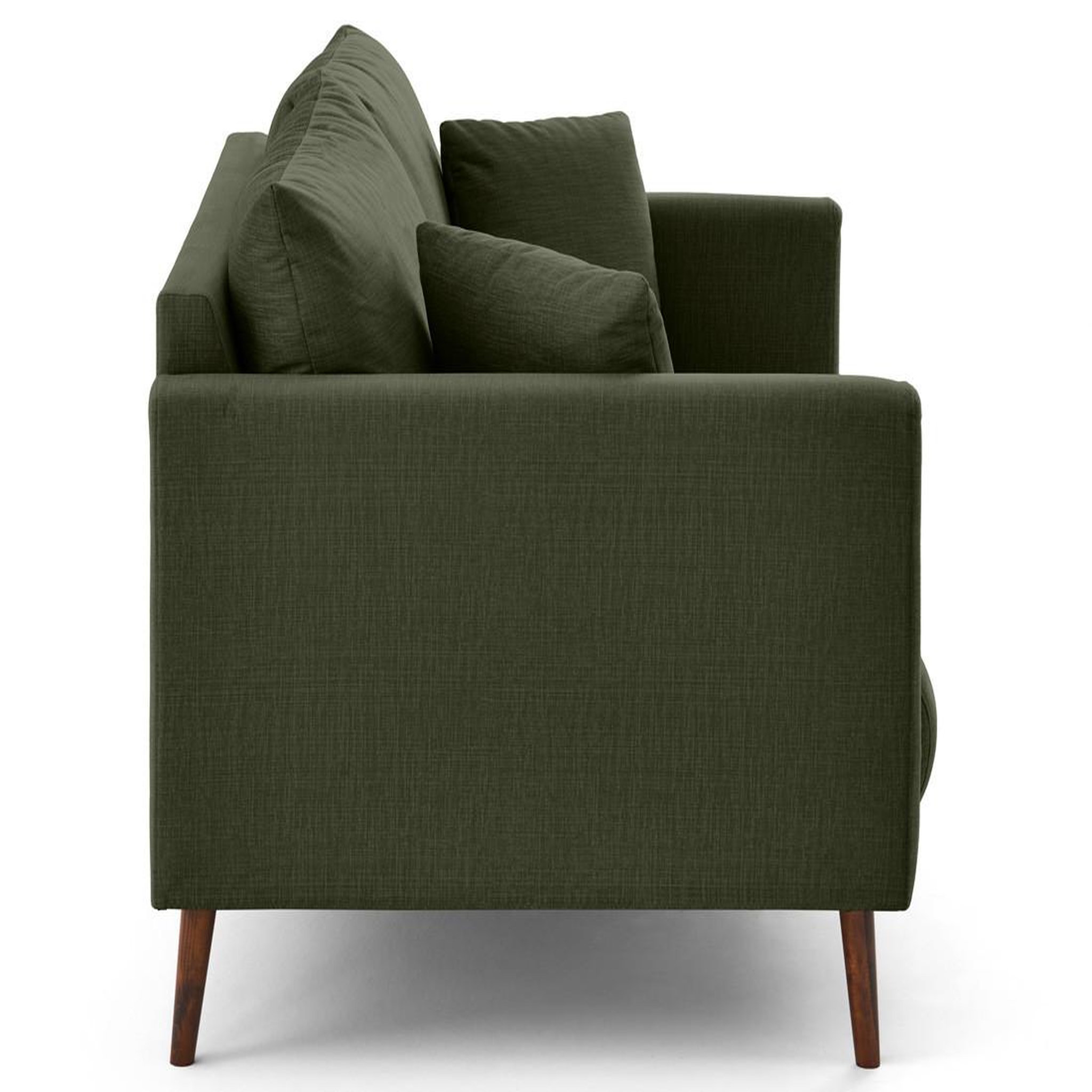 Voir la diapositive 5 : LISA DESIGN Ostrava - canapé droit 2 places en velours pieds en bois