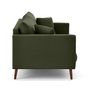 Voir la diapositive 5 : LISA DESIGN Ostrava - canapé droit 2 places en velours pieds en bois