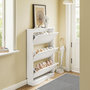 Voir la diapositive 4 : SOBUY Armoire à chaussures Blanc 76x18x113cm FSR215-W