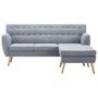 Voir la diapositive 3 : VIDAXL Canape d'angle revetement en tissu 171,5x138x81,5 cm gris clair