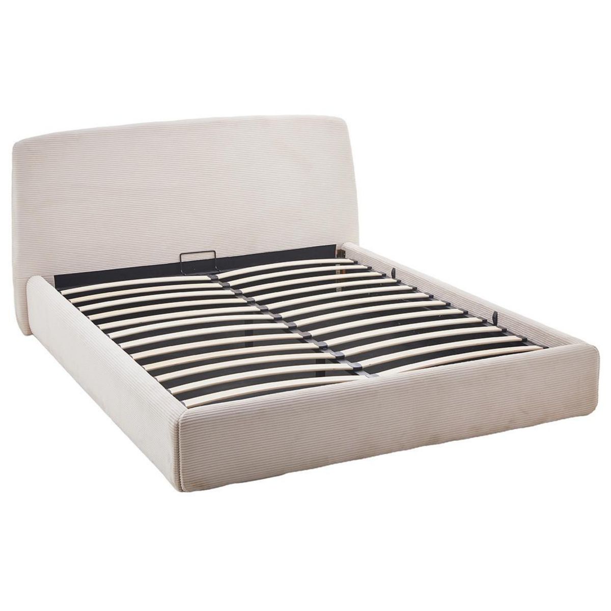 BEST MOBILIER Juliette - lit coffre - 160x200 cm - en velours côtelé