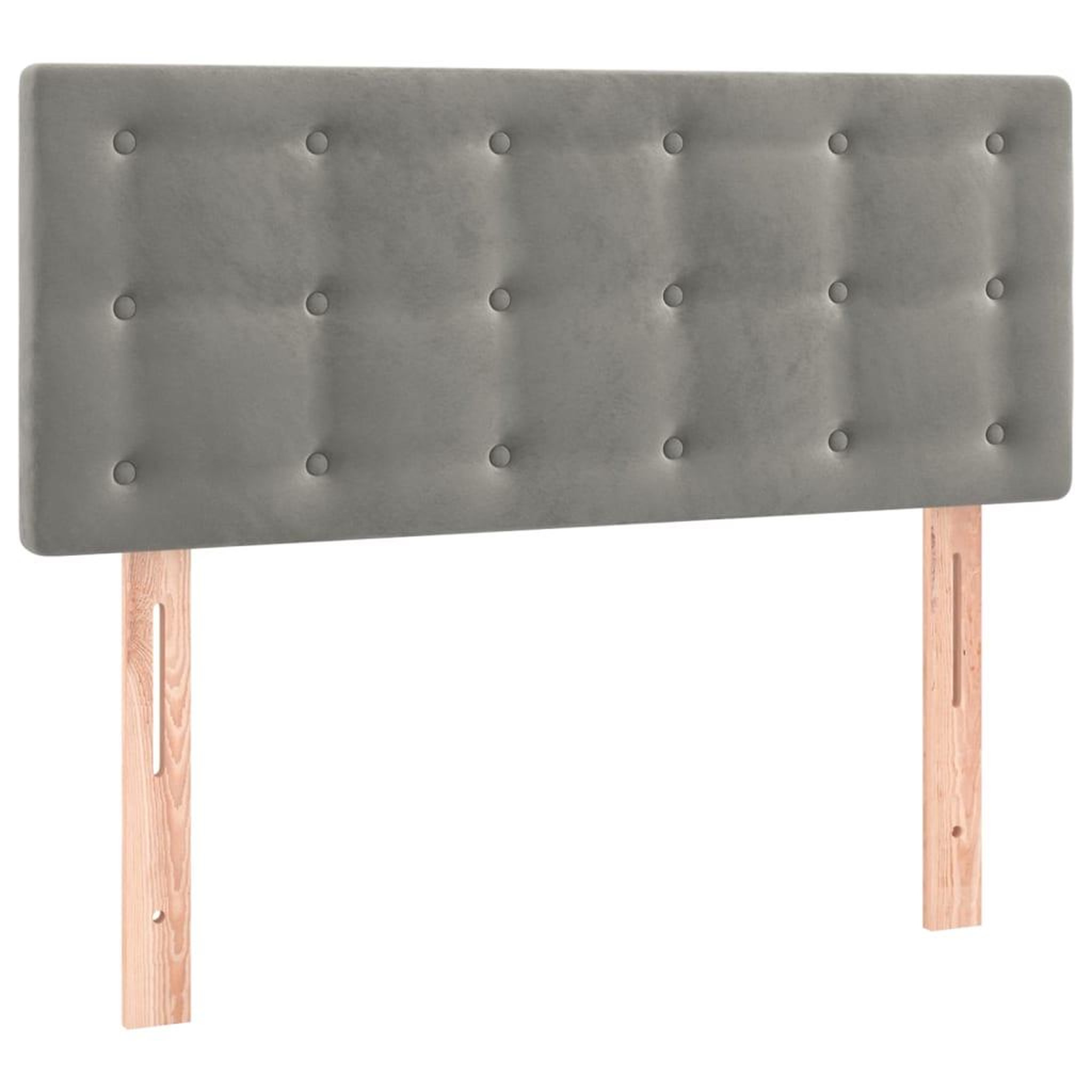 Voir la diapositive 4 : VIDAXL Tete de lit a LED Gris clair 90x5x78/88 cm Velours