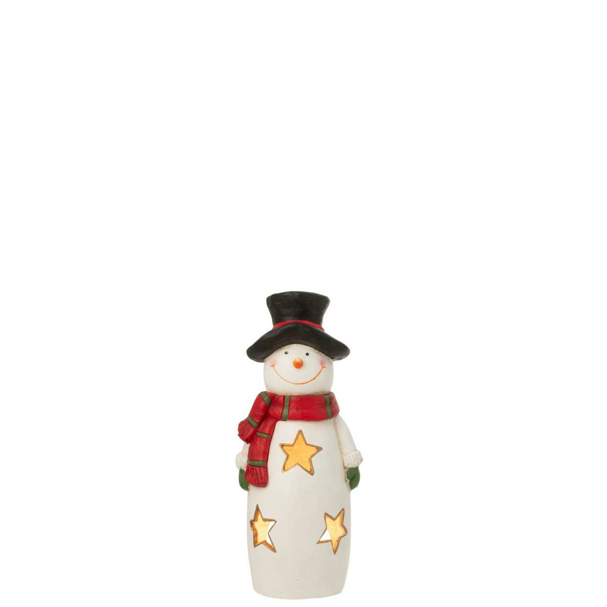 Voir la diapositive 2 : J-LINE Photophore bonhomme de neige  christmas show  51cm multicolore