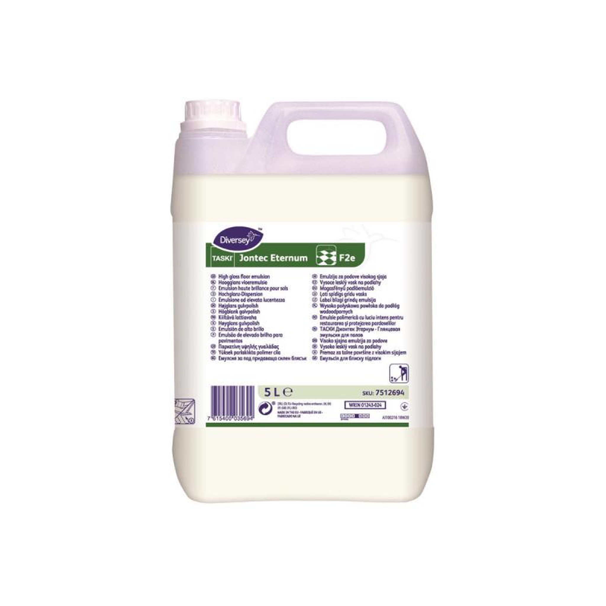  Emulsion sols haute brillance DIVERSEY Taski Jontec Eternum F2E - 5L