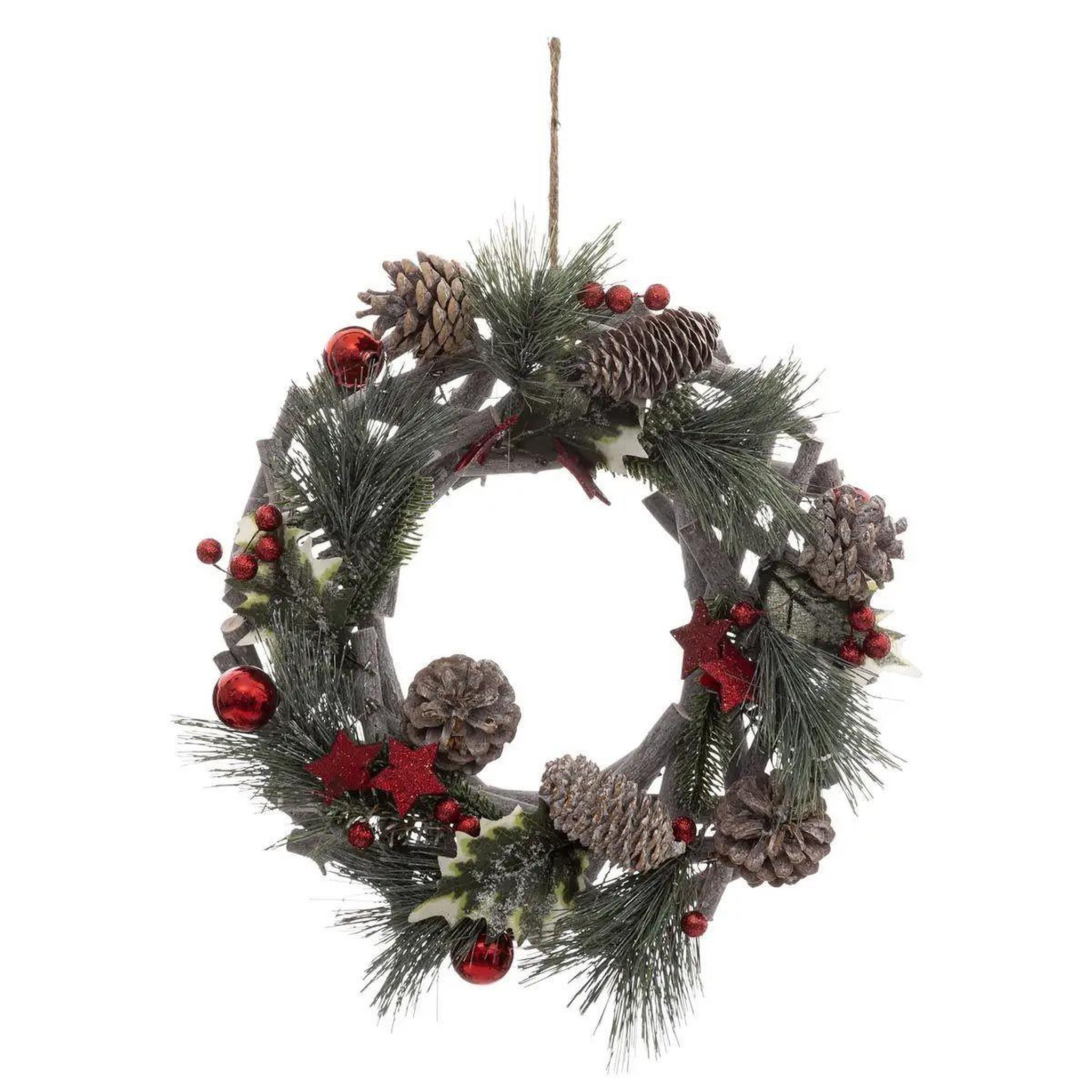 ATMOSPHERA Couronne de noël déco  soir  32cm vert & naturel