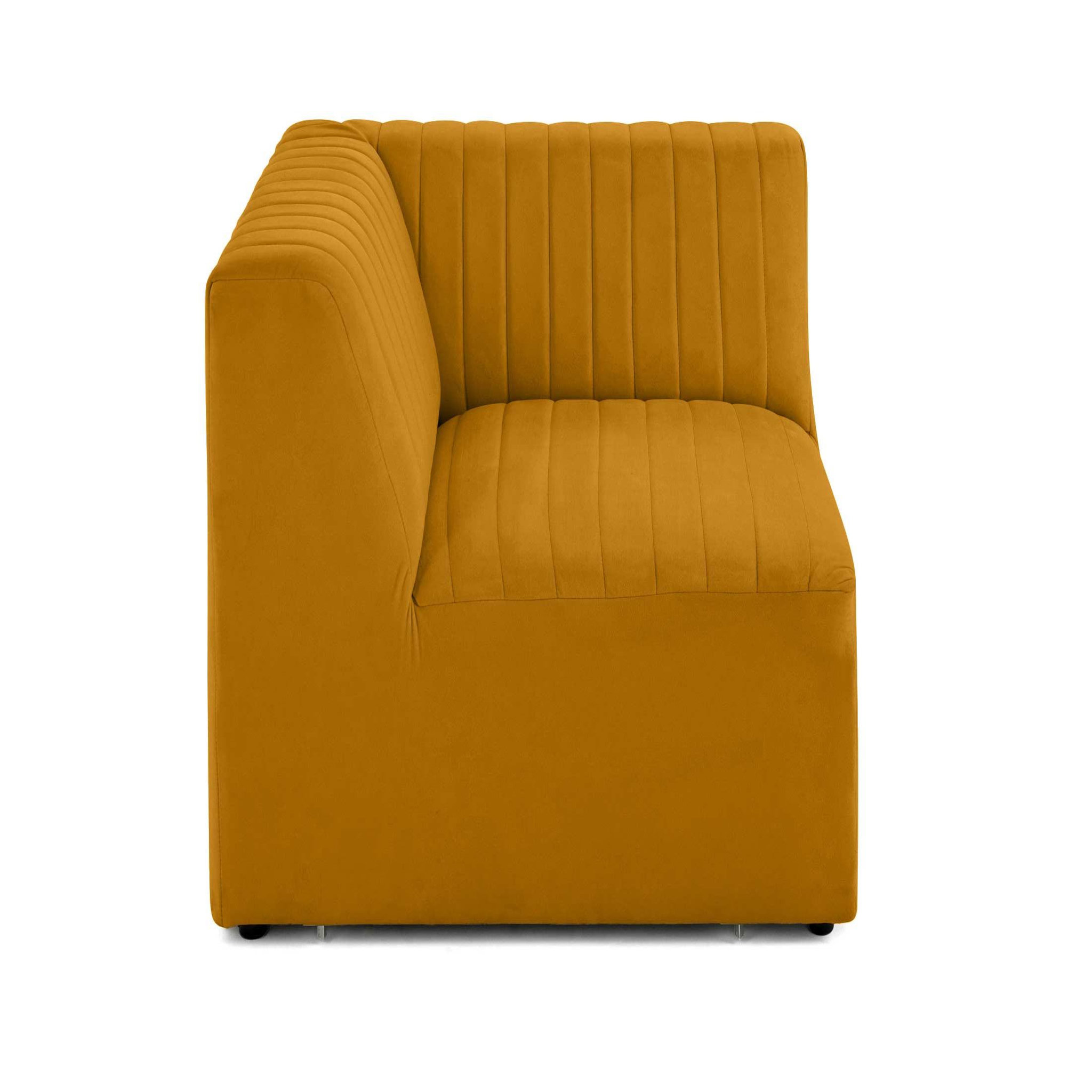 Voir la diapositive 3 : LISA DESIGN Nova - module d'assise d'angle réversible - en velours