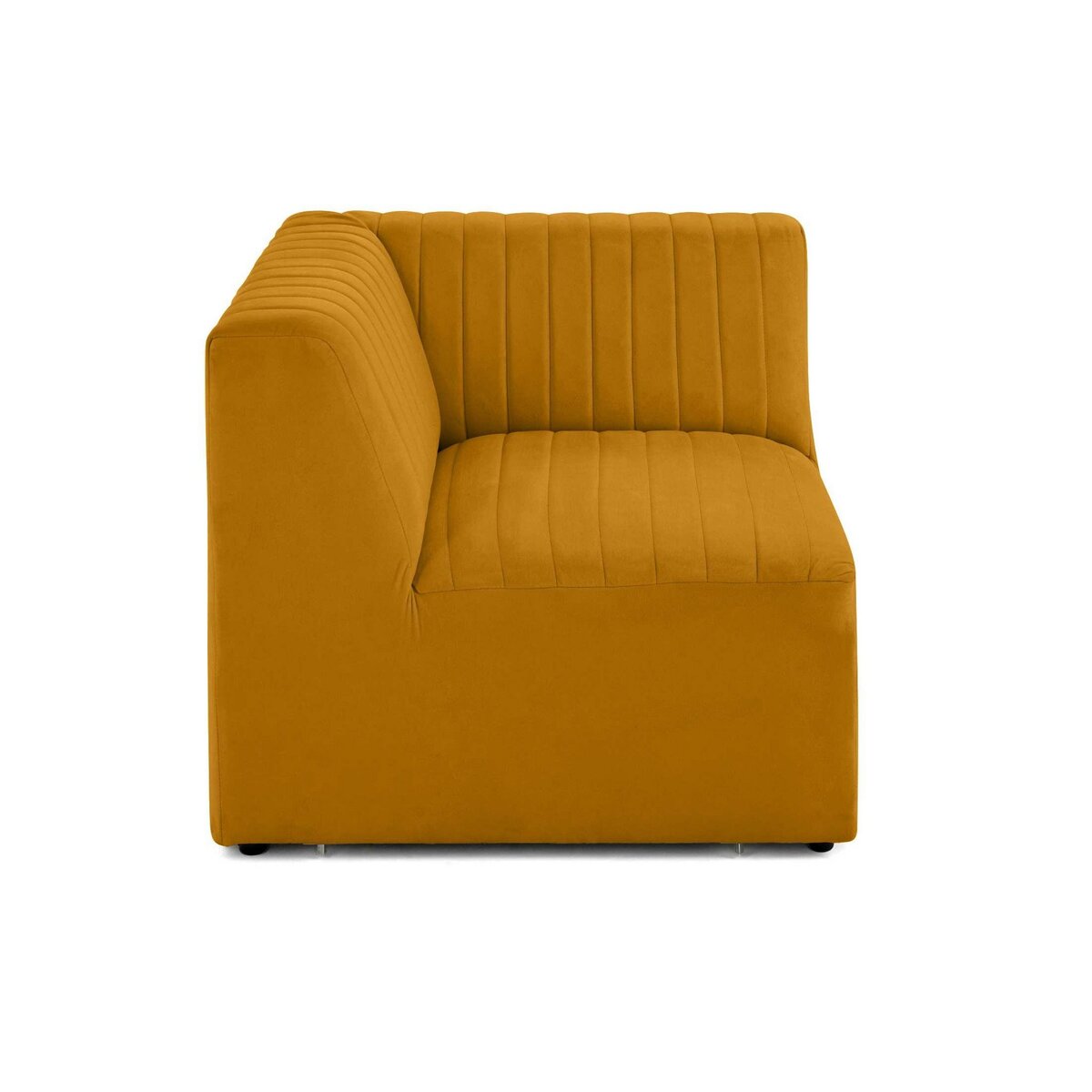 LISA DESIGN Nova - module d'assise d'angle réversible - en velours