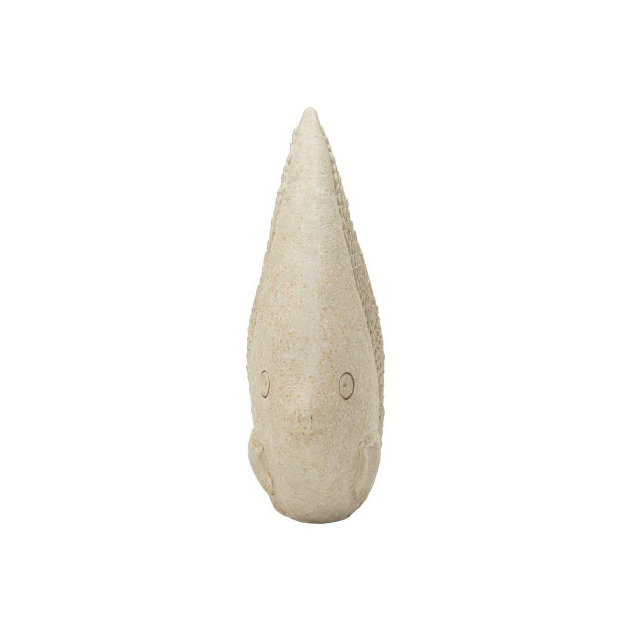 Voir la diapositive 2 : Paris Prix Statuette poisson en résine  sand  25cm beige