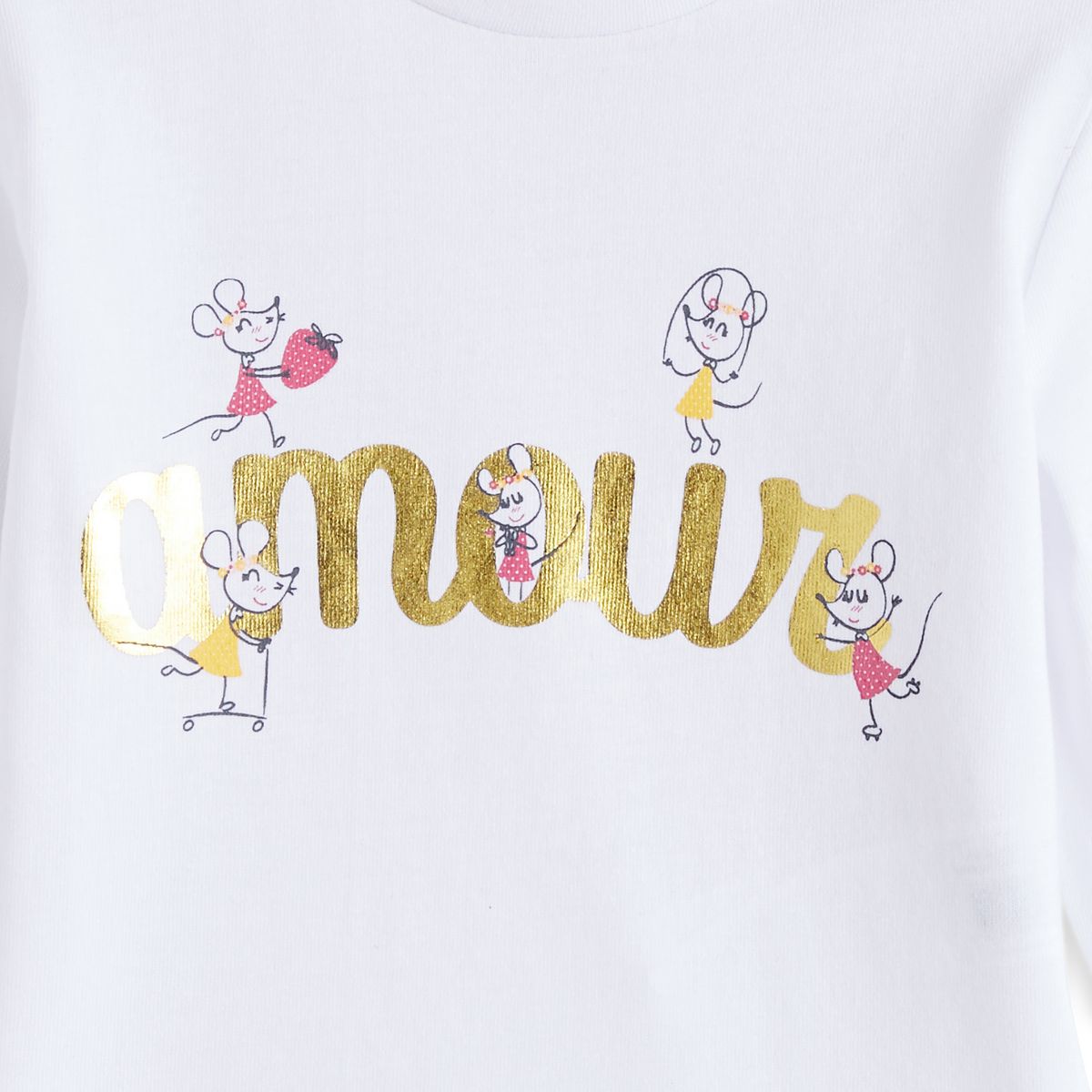 INEXTENSO T-shirt manches longues souris bébé fille