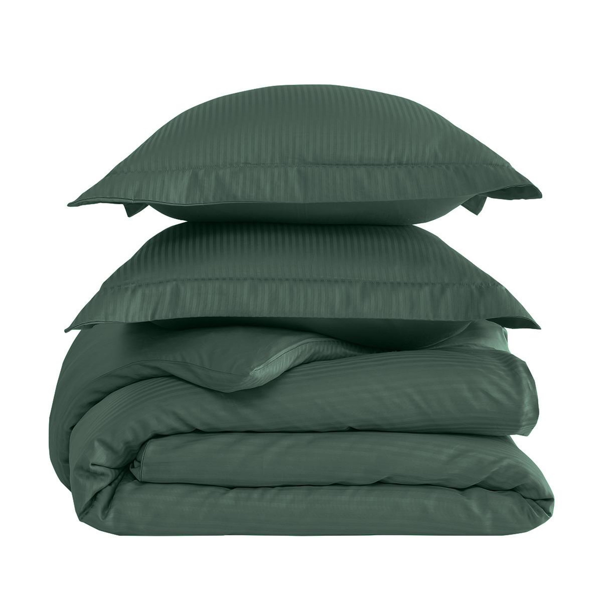 Voir la diapositive 4 : Sensei Maison Housse de couette rayée réversible satin de coton VERSALUXE