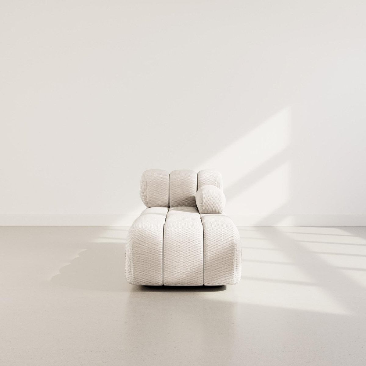 LISA DESIGN Ruby - module d'assise méridienne droite en velours texturé