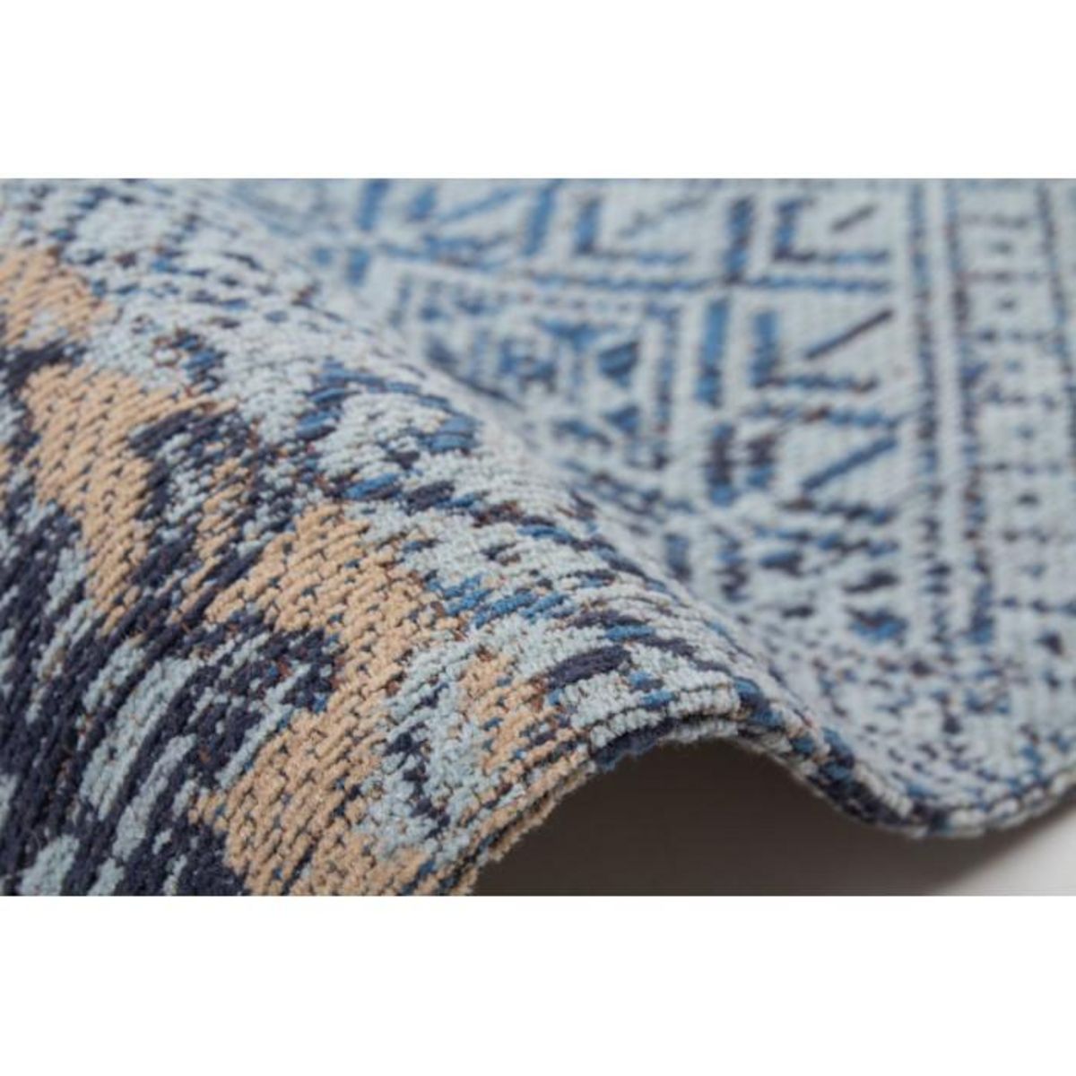 Paris Prix Tapis Tissé Vintage Patchwork  Symphony  Bleu