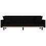 Voir la diapositive 4 : VIDAXL Canape-lit avec coussins noir tissu