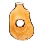 ATMOSPHERA Vase Donut en Verre  Solag  25cm Ambre