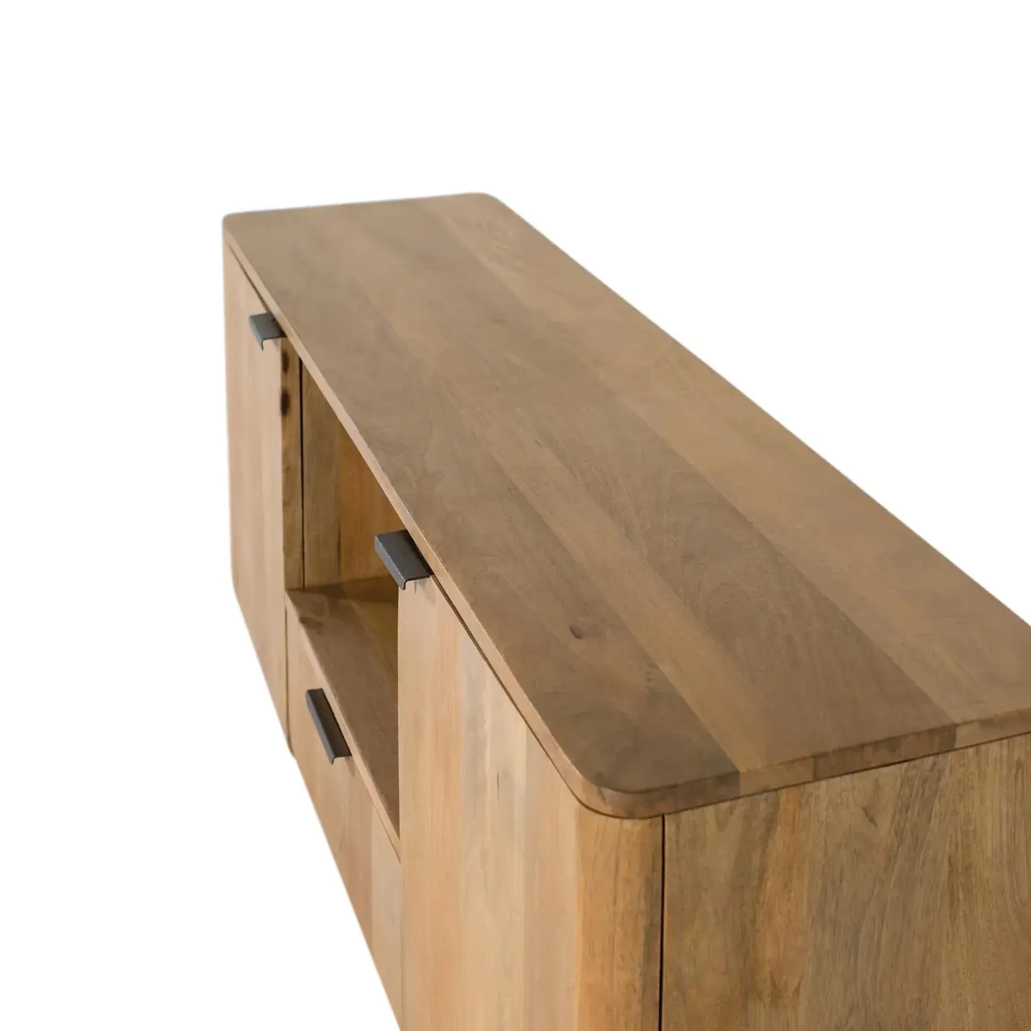 Voir la diapositive 3 : GINER Y COLOMER SL Meuble tv en bois de manguier 160 cm style rustique moderne