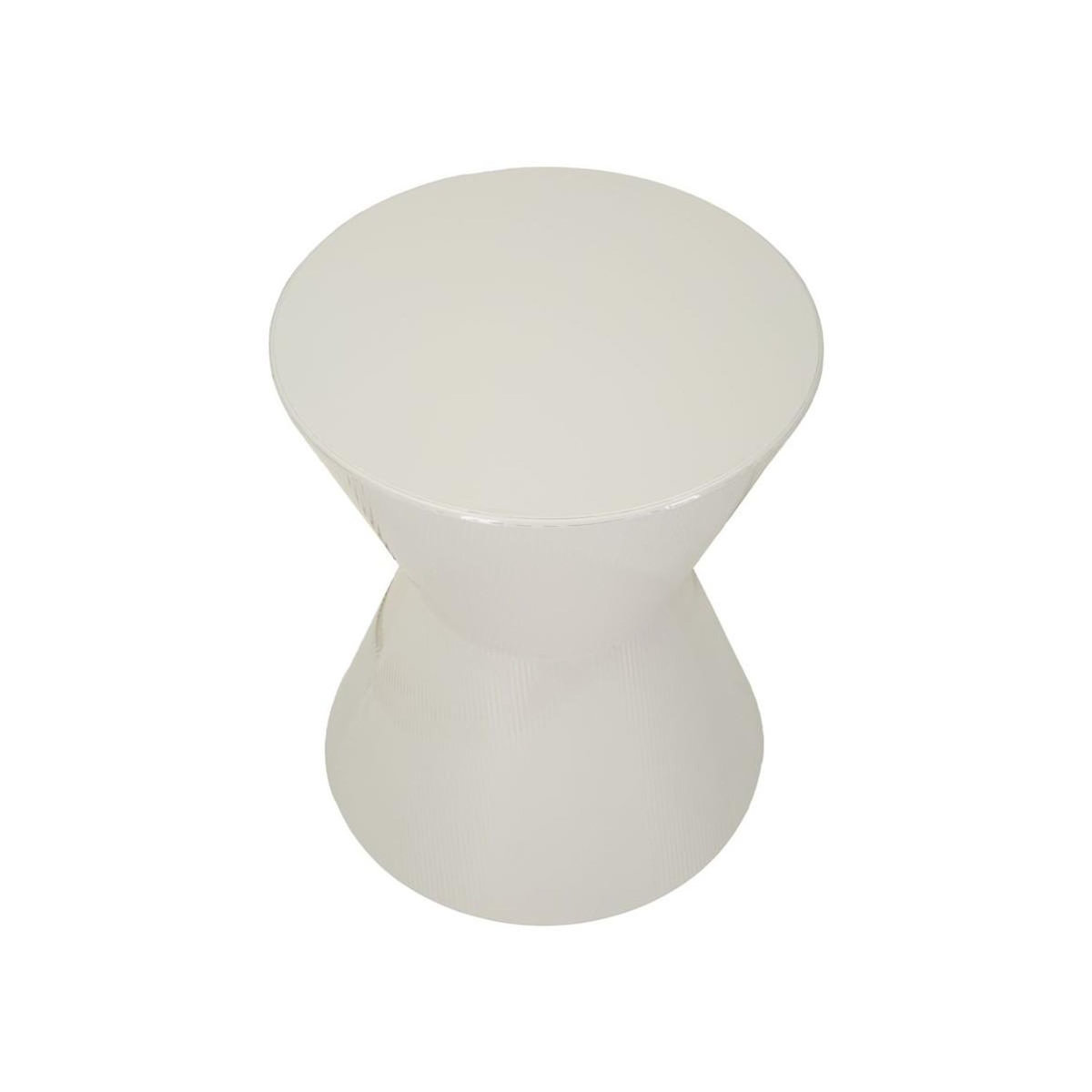 Paris Prix Table d'Appoint en Métal  Oyo  55cm Blanc