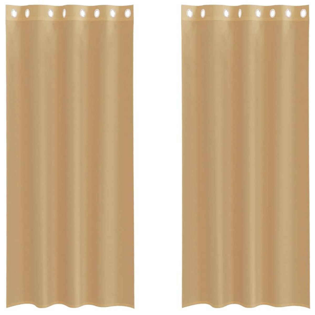 VIDAXL Rideaux en voile avec œillets 2 pcs sable