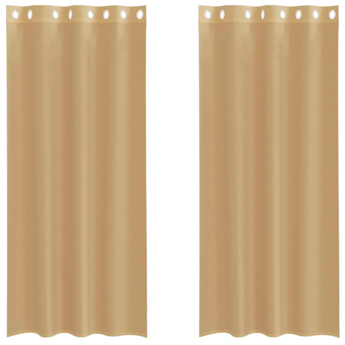 VIDAXL Rideaux en voile avec œillets 2 pcs sable