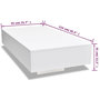 Voir la diapositive 5 : VIDAXL Table basse blanc brillant