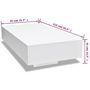 Voir la diapositive 5 : VIDAXL Table basse blanc brillant