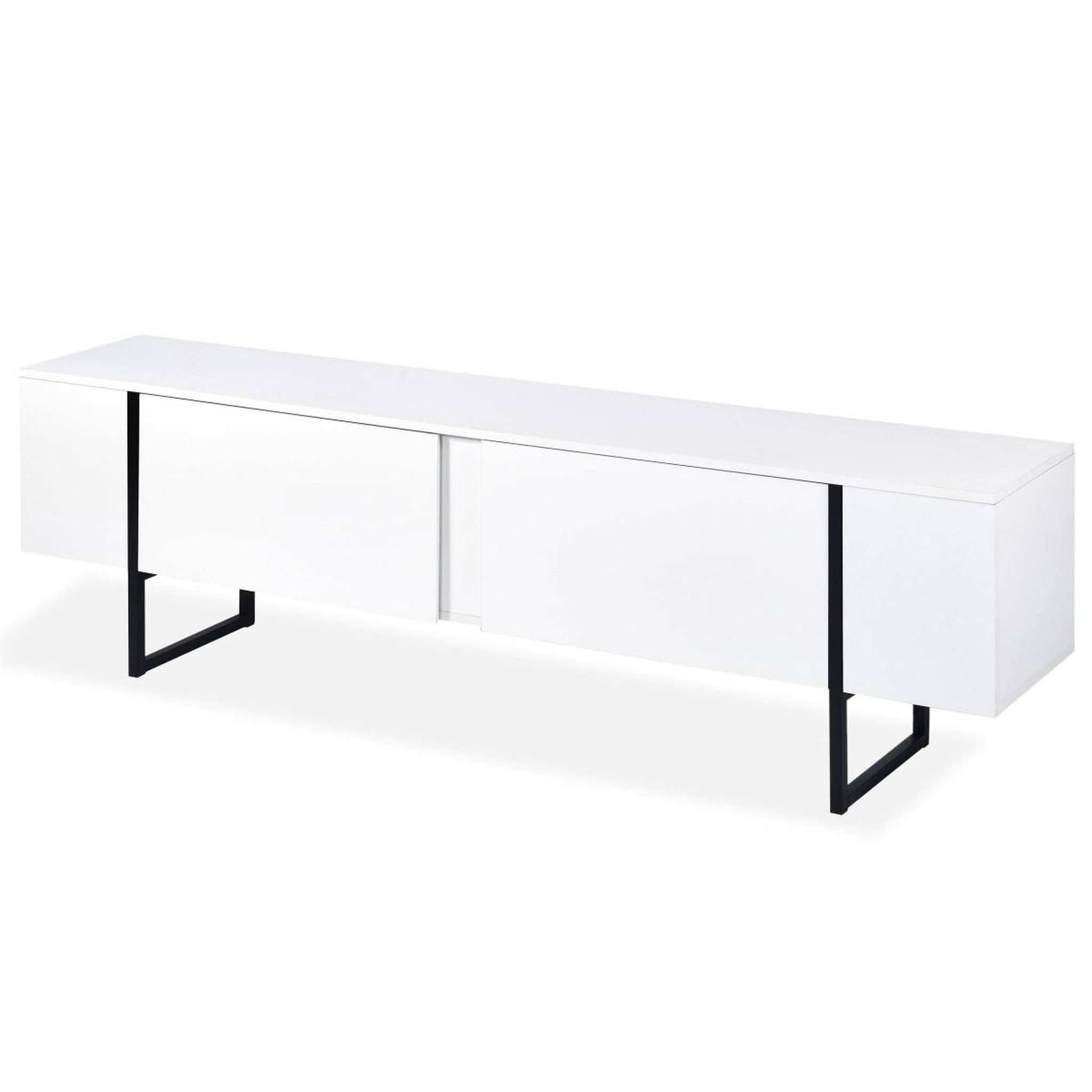 Voir la diapositive 3 : Paris Prix Meuble tv 2 portes  valentin  180cm blanc & noir