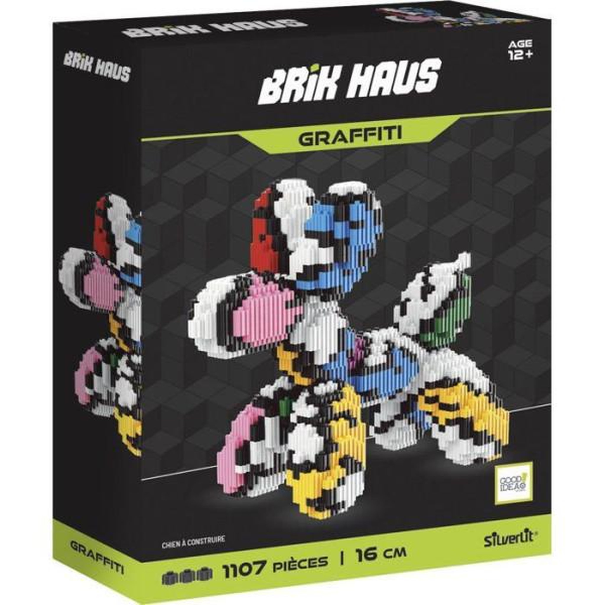 Voir la diapositive 4 : SILVERLIT Jeu de construction décoratif - SILVERLIT - Brik Haus Chien Pop Art - Plus de 1200 pièces - Objet déco
