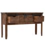 Voir la diapositive 4 : VIDAXL Table console Bois massif de sapin 131 x 35,5  x 75 cm Marron