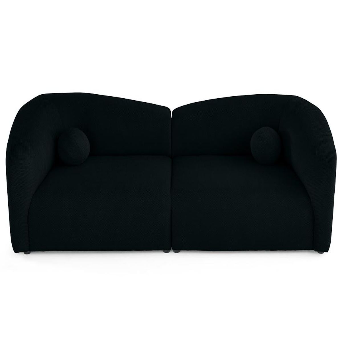 LISA DESIGN Charles - canapé droit 4 places en velours texturé