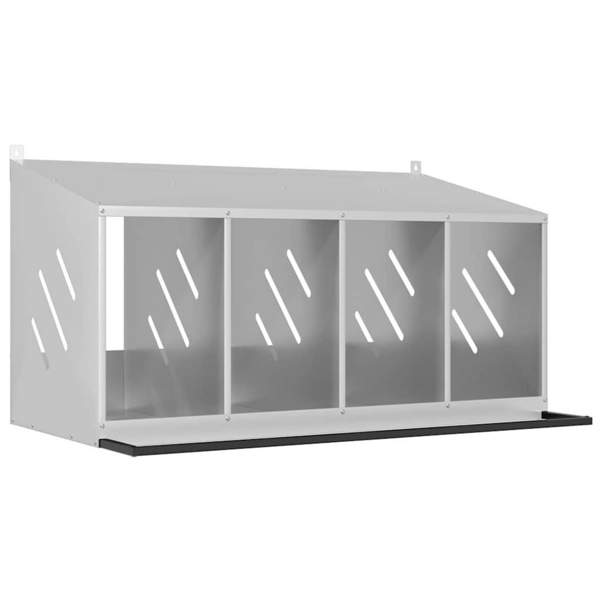 VIDAXL Nichoir de poules avec 4 compartiments Metal argente galvanise