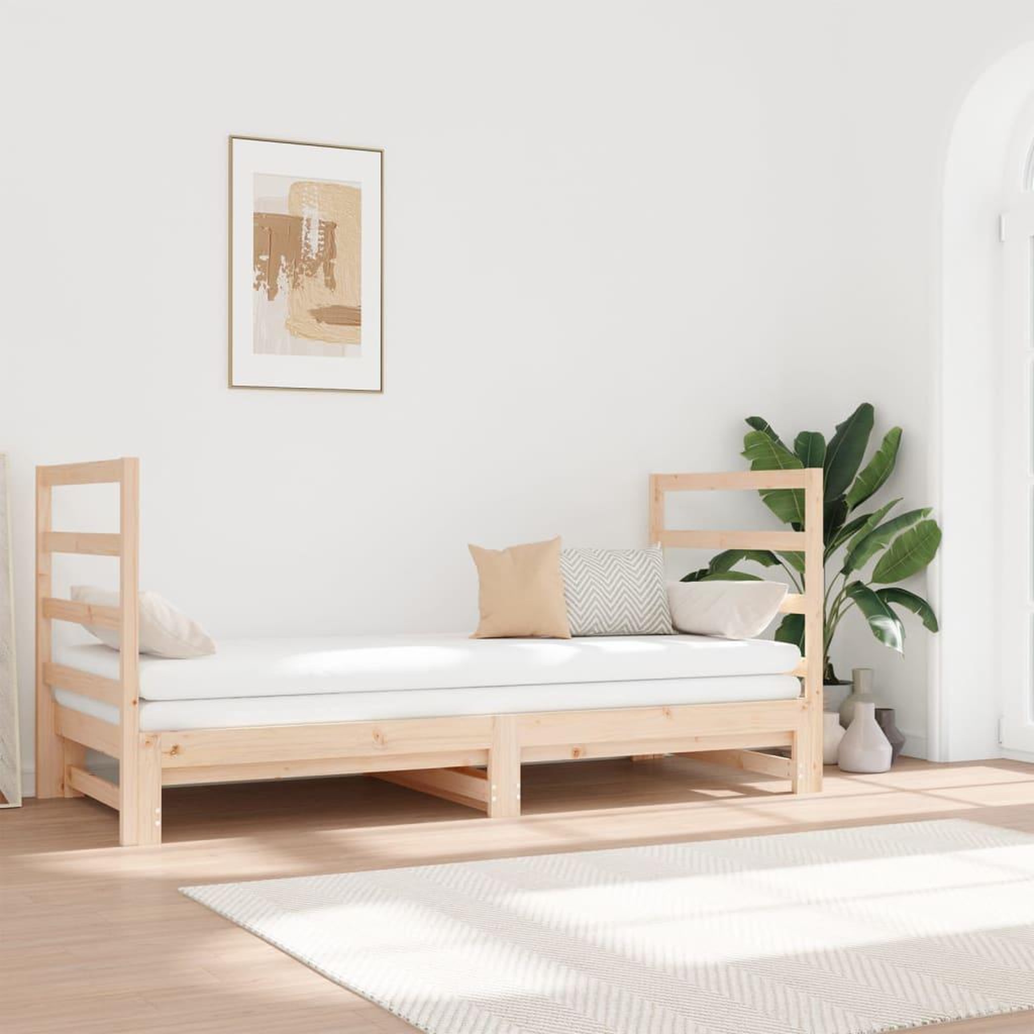 Voir la diapositive 1 : VIDAXL Lit coulissant sans matelas 2x(90x190) cm