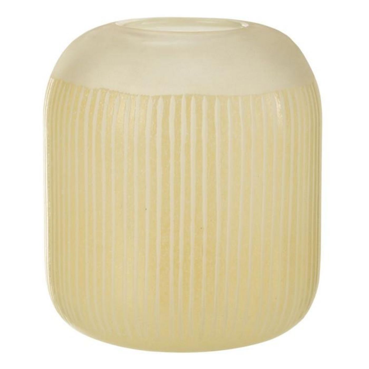 Paris Prix Vase Design en Verre Lignes  Carla  24cm Jaune Clair