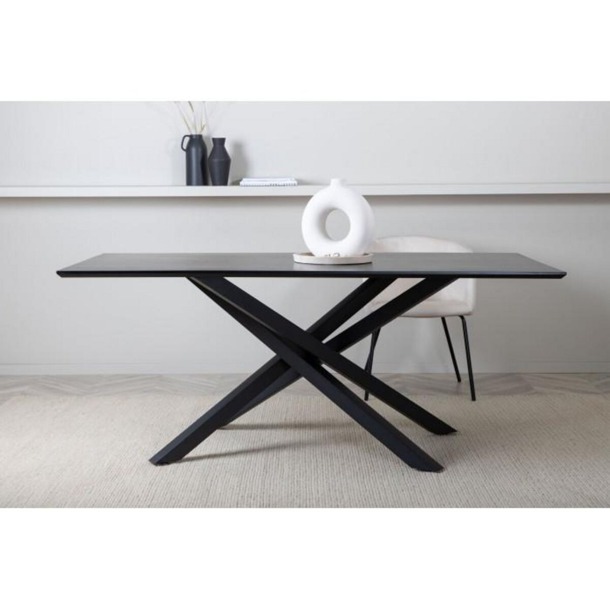 Paris Prix Table à Manger  Piazza  180cm Noir