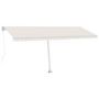 Voir la diapositive 2 : VIDAXL Auvent manuel retractable avec LED 500x300 cm Creme