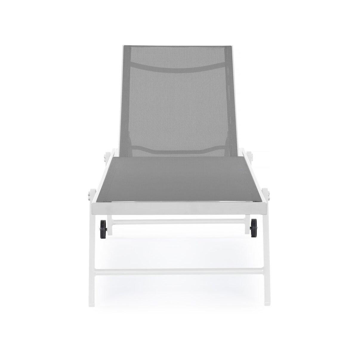 Habitat et Jardin Lot de 2 bains de soleil textilène aluminium  Jolia  - Gris / Blanc