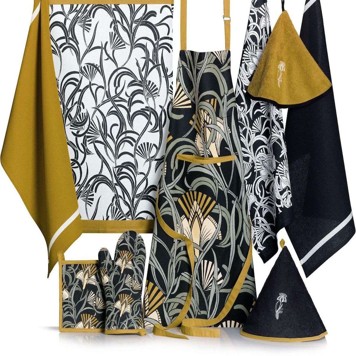 Les Ateliers du Linge Lot de 2 torchons 100% coton liana