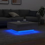 Voir la diapositive 4 : VIDAXL Table basse avec lumieres LED sonoma gris 80x80x31 cm