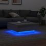 Voir la diapositive 4 : VIDAXL Table basse avec lumieres LED sonoma gris 80x80x31 cm