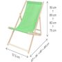 Voir la diapositive 4 : Habitat et Jardin Lot de 2 transats en bois  Chilienne  - 107 x 56.5 x 81 cm - Vert