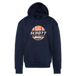 Schott Sweat à Capuche Marine Homme Schott SWHUSTOUR. Coloris disponibles : Bleu